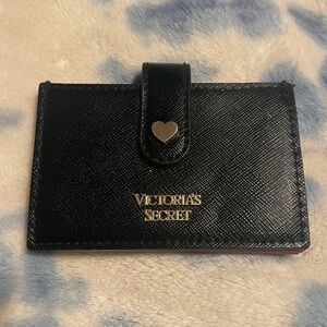 Black Victoria's Secret Expandable Card holder with colorful inside